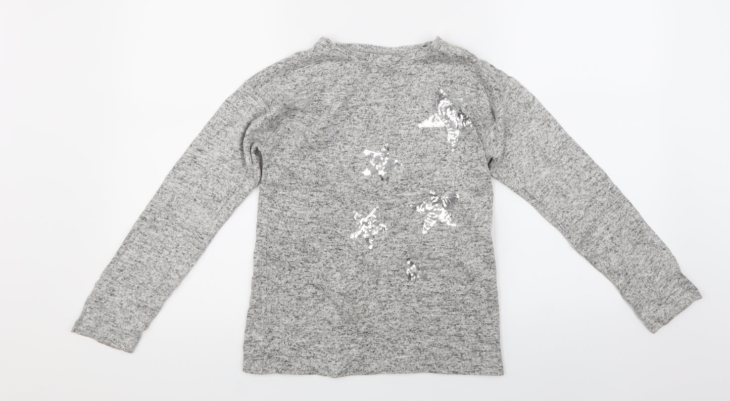 Primark Girls Grey   Pullover Jumper Size 10-11 Years