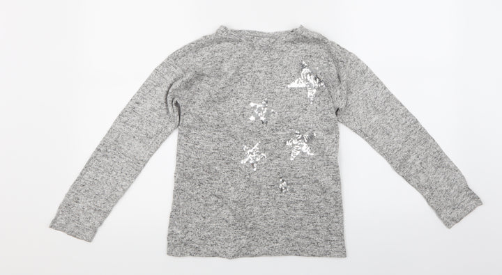 Primark Girls Grey   Pullover Jumper Size 10-11 Years