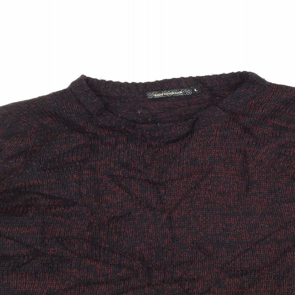 QED London Mens Multicoloured   Pullover Jumper Size L
