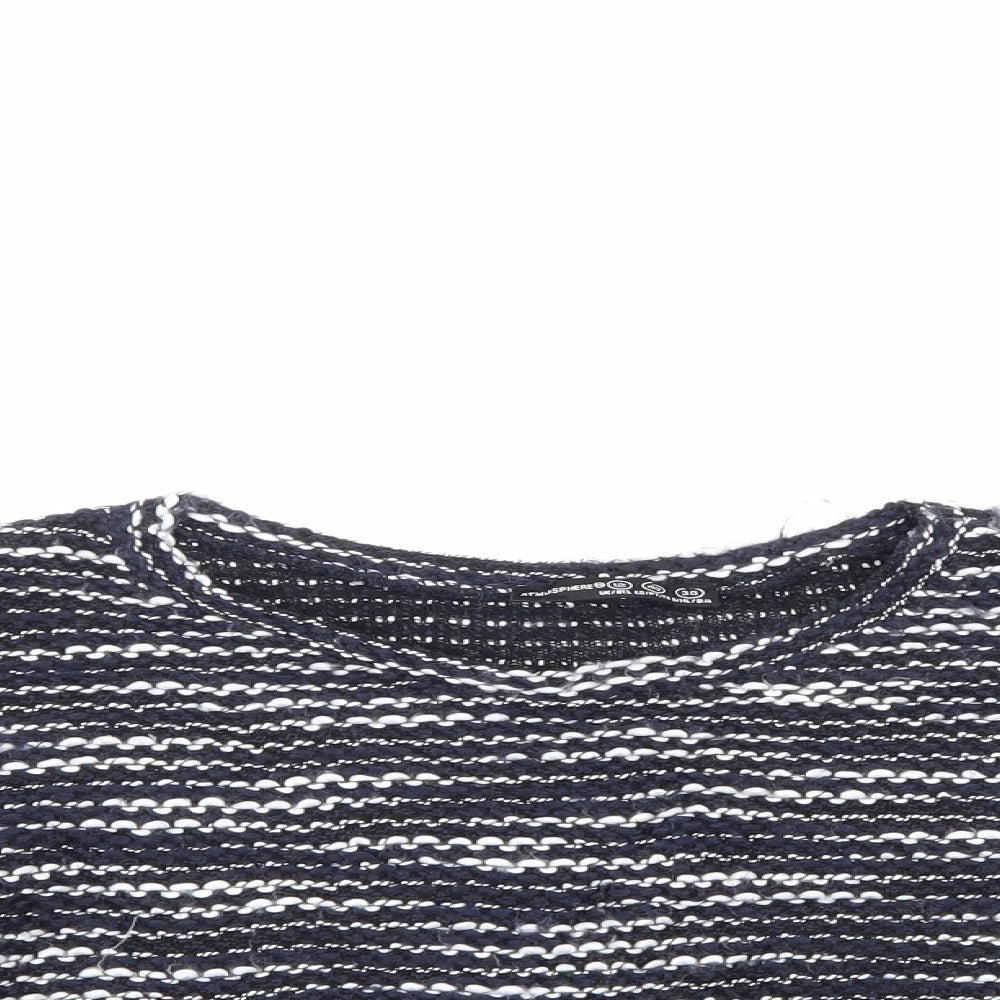 Atmosphere Womens Multicoloured Striped  Pullover Jumper Size 12  - cropped