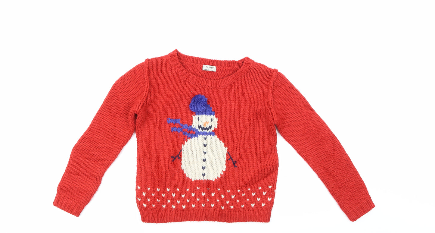 NEXT Girls Multicoloured   Pullover Jumper Size 9-10 Years  - christmas jumper