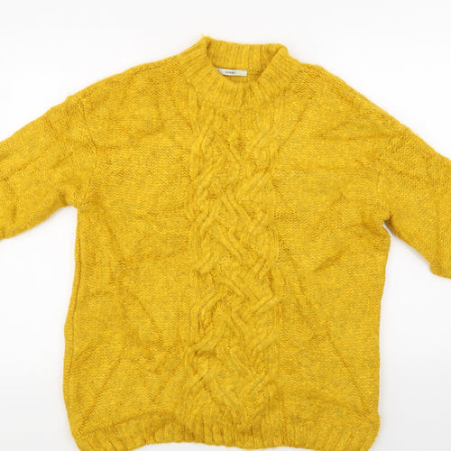 George Womens Yellow Argyle/Diamond  Pullover Jumper Size M