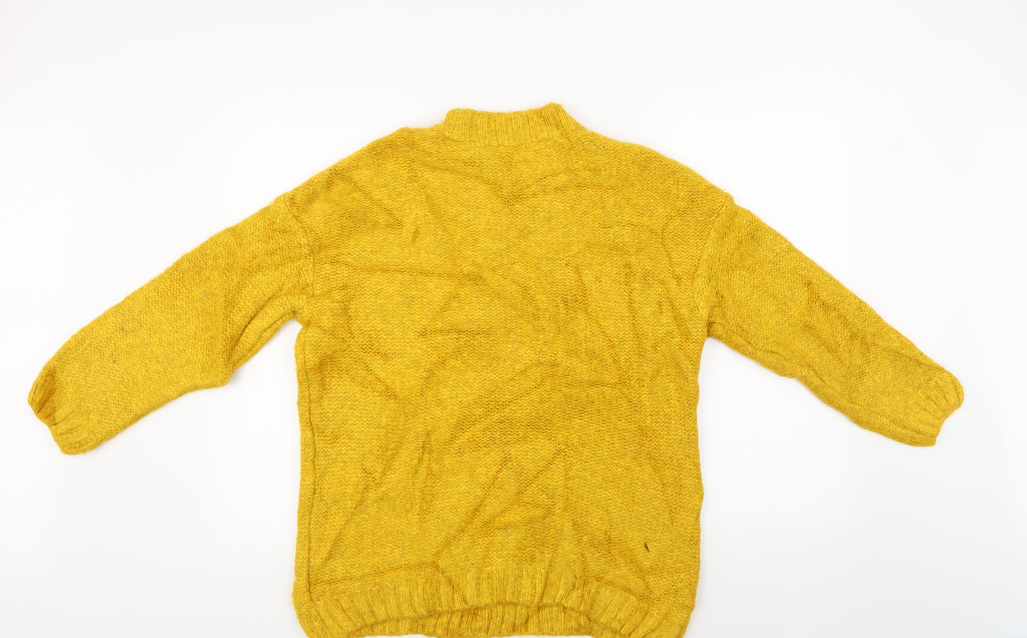 George Womens Yellow Argyle/Diamond  Pullover Jumper Size M