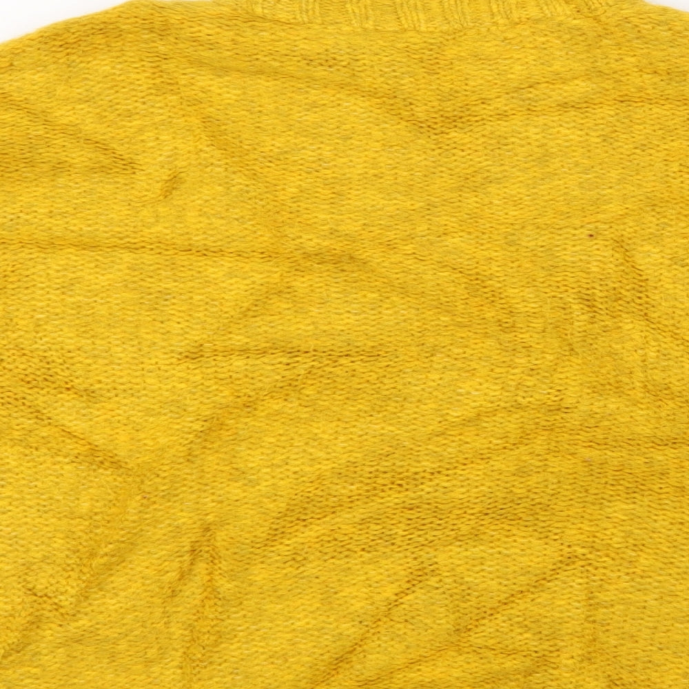 George Womens Yellow Argyle/Diamond  Pullover Jumper Size M