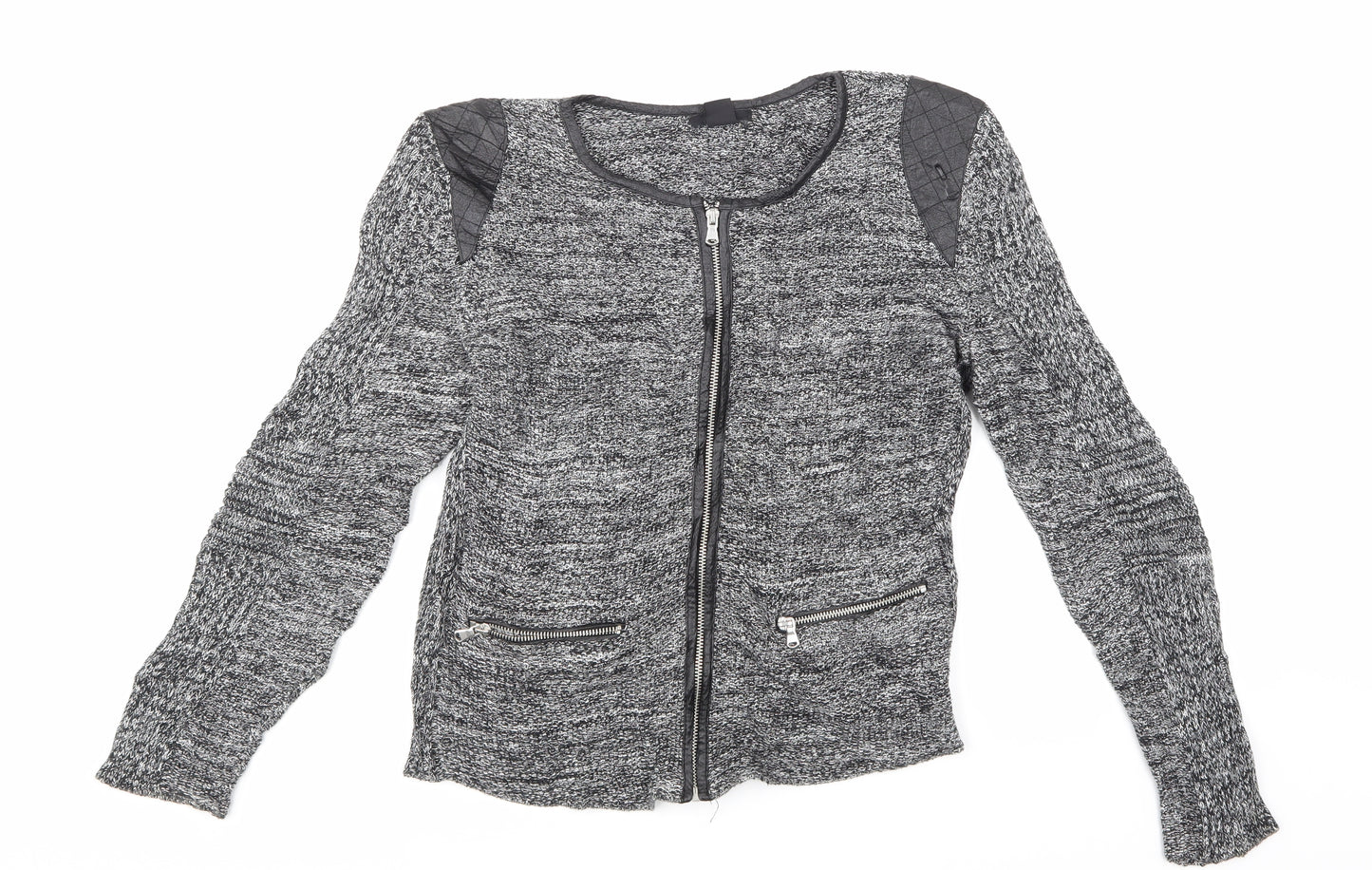 H&M Womens Grey   Full Zip Jumper Size M
