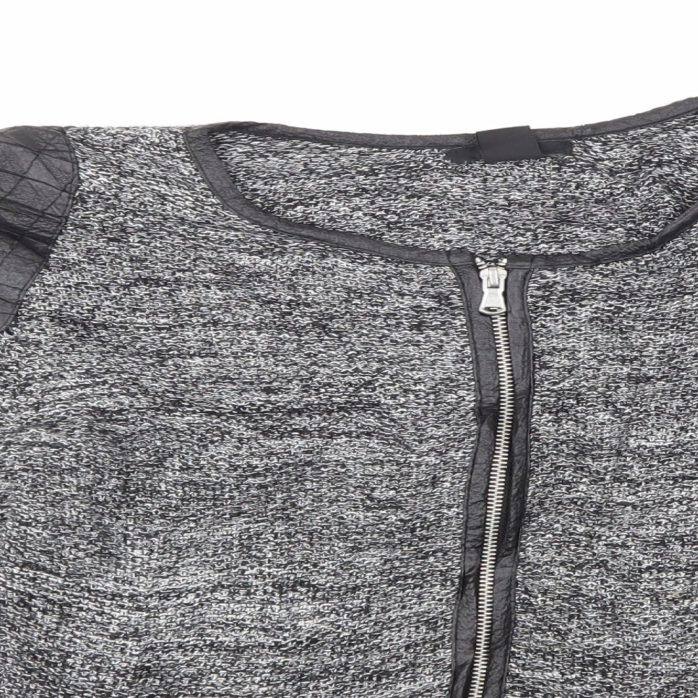 H&M Womens Grey   Full Zip Jumper Size M
