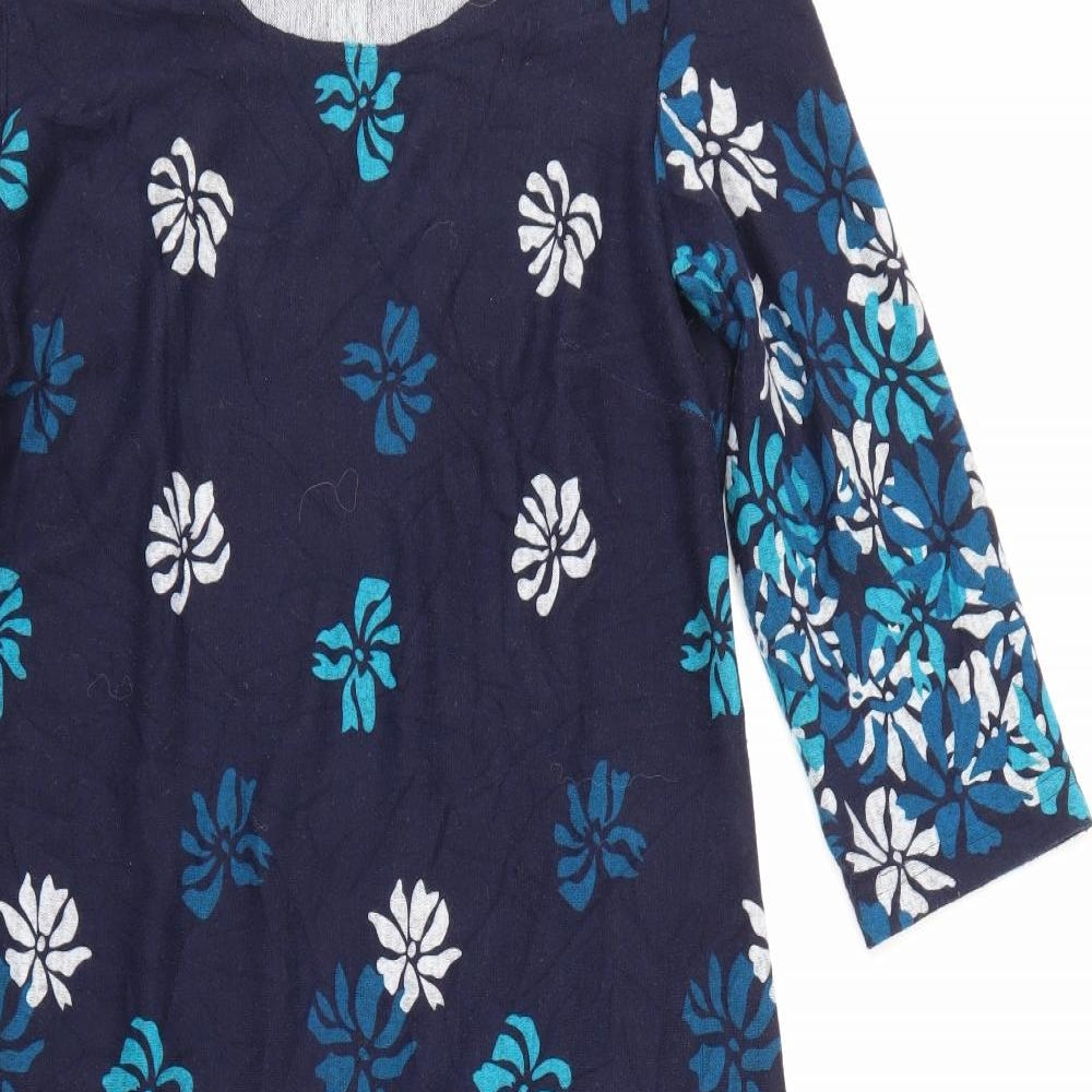Roman Womens Blue Floral  Jumper Dress  Size 16