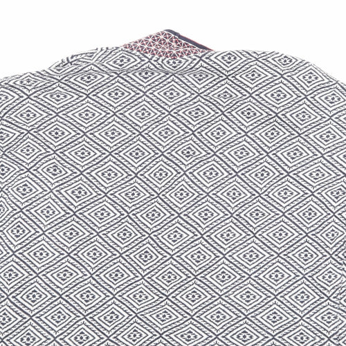 F&F Womens Blue Geometric  Cardigan Jumper Size 12