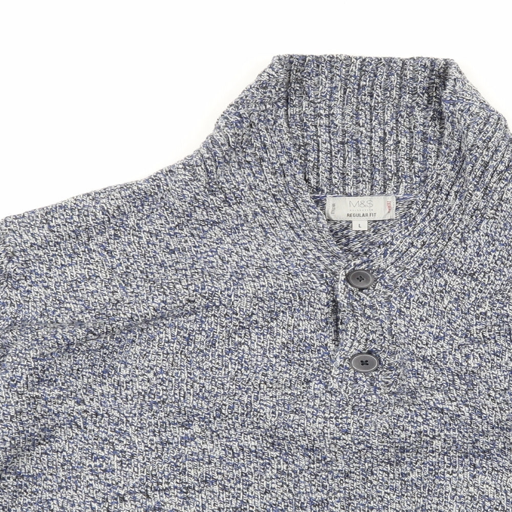 M&S Mens Blue   Pullover Jumper Size L