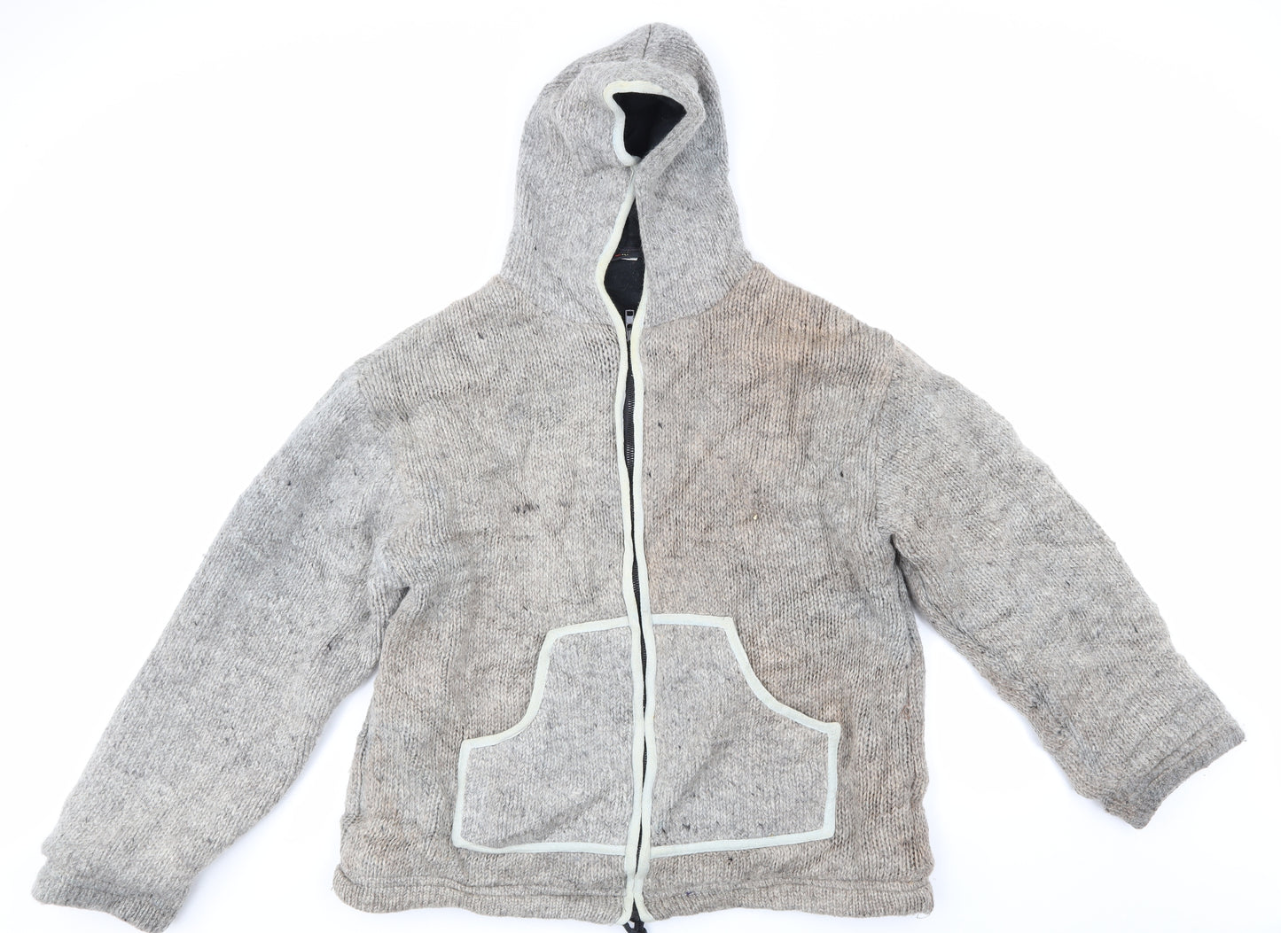 Gringo Mens Ivory   Full Zip Hoodie Size XL