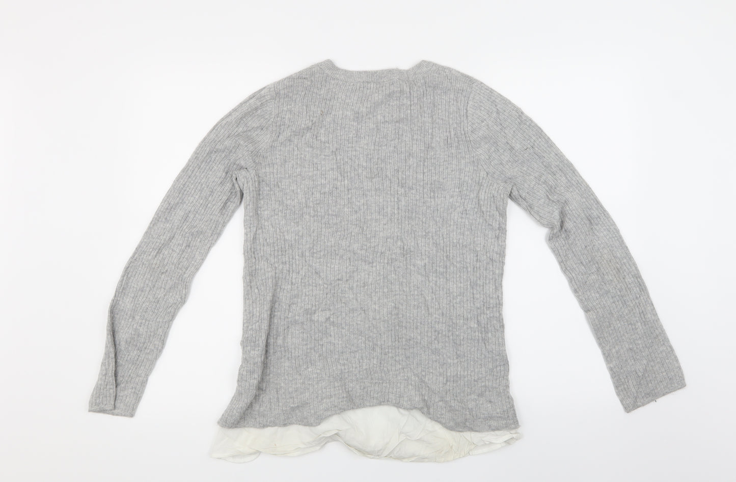 TOP SHOP Womens Grey   Pullover Jumper Size 10