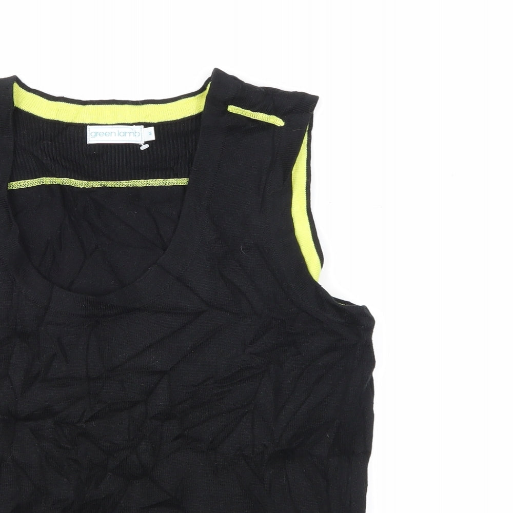 Green Lamb Mens Black    T-Shirt Size M  - Tank Top