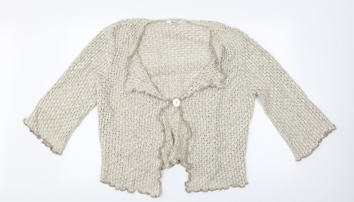M&Co Womens Ivory   Cardigan Jumper Size 2XL