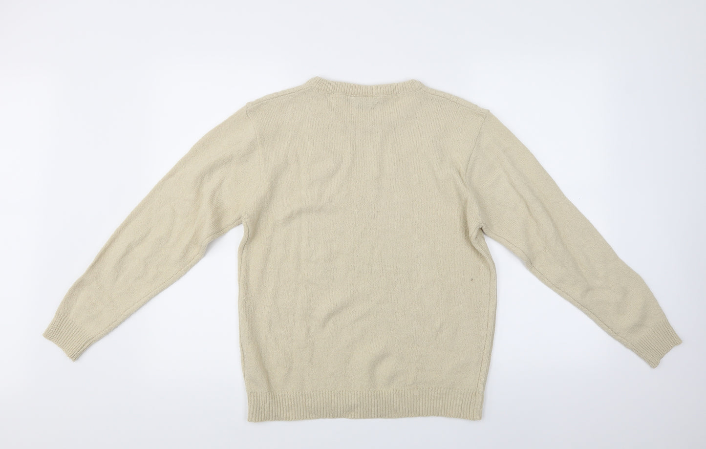 Akal Mens Ivory Argyle/Diamond  Pullover Jumper Size M