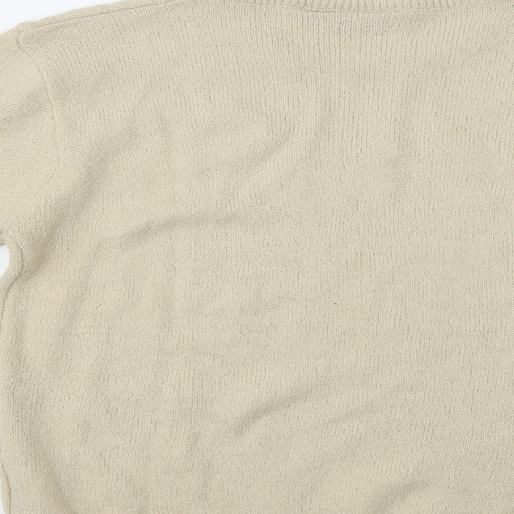 Akal Mens Ivory Argyle/Diamond  Pullover Jumper Size M