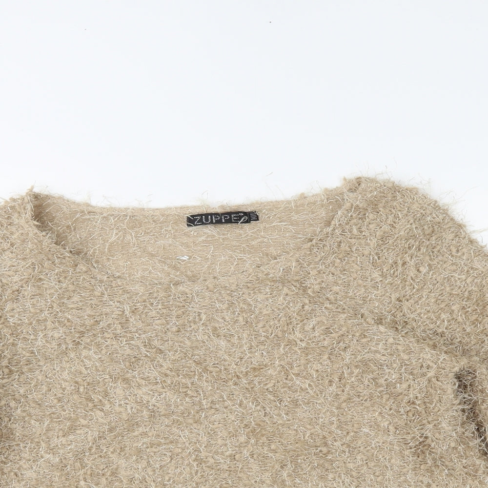 Zuppe Womens Brown   Pullover Jumper Size M