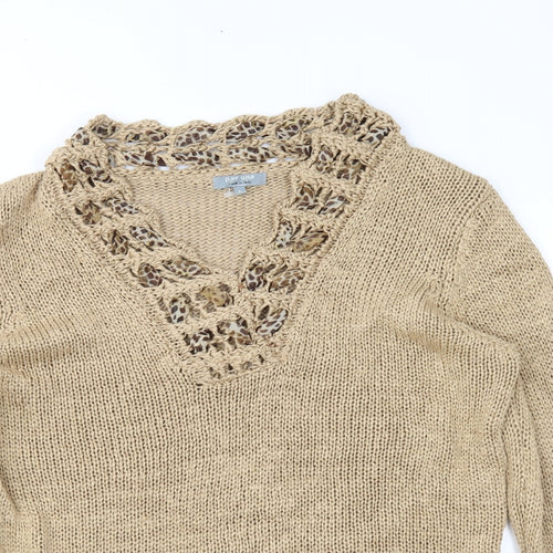 m&s Womens Beige   Pullover Jumper Size L