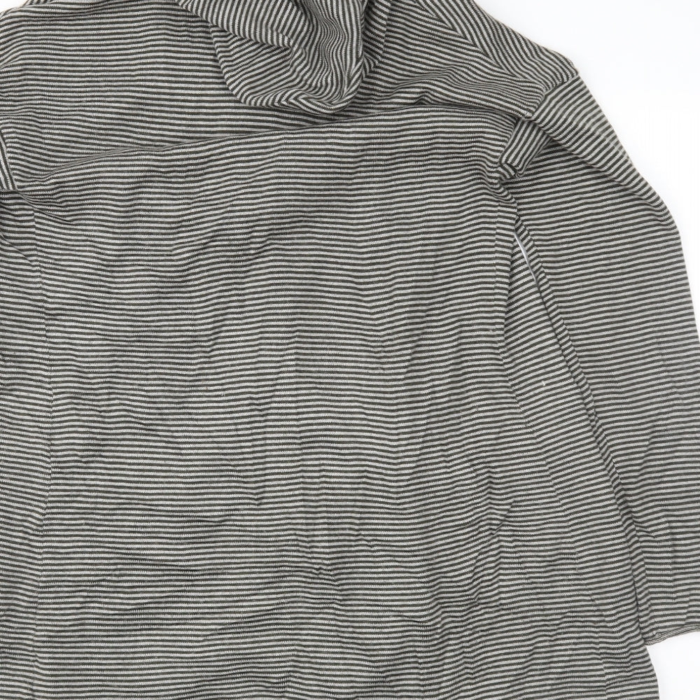 Gap Womens Grey Striped  Wrap Jumper Size XS