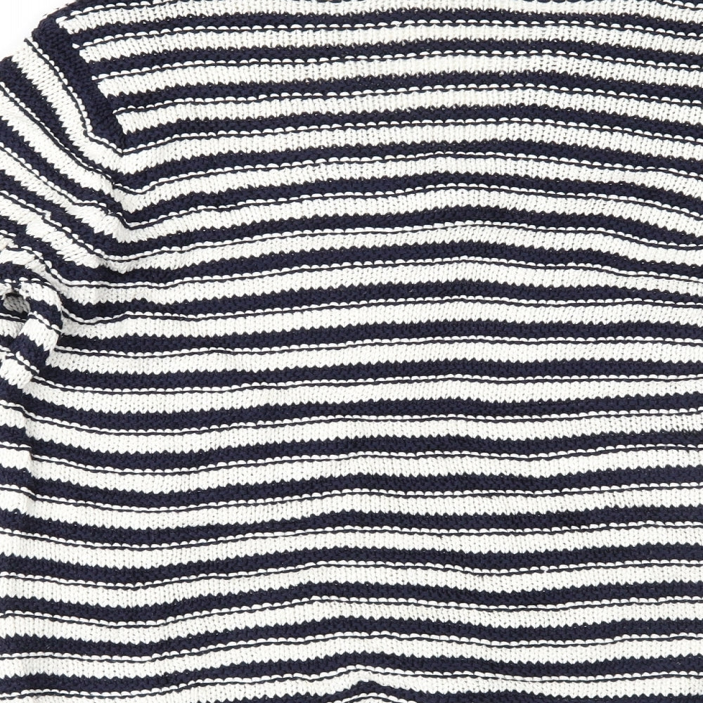 Per Una Womens Blue Striped  Pullover Jumper Size L