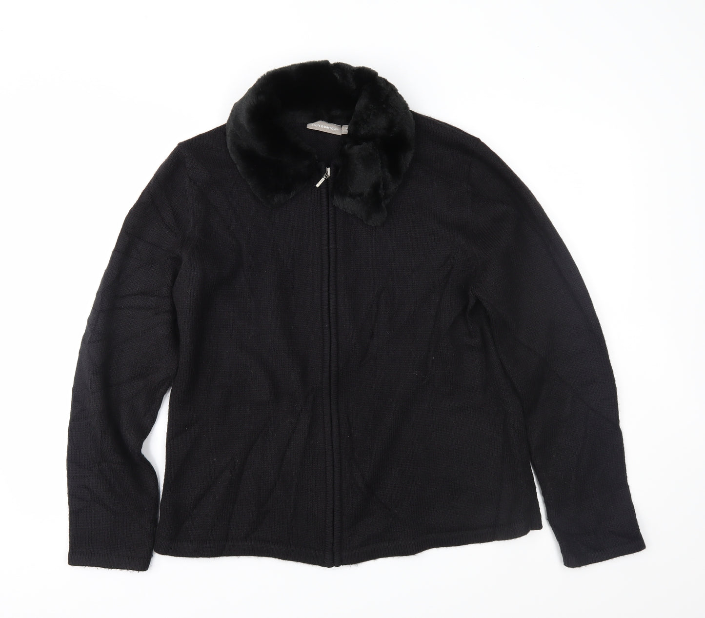 Croft & Barrow Womens Black   Full Zip Jumper Size M