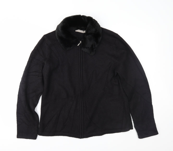 Croft & Barrow Womens Black   Full Zip Jumper Size M