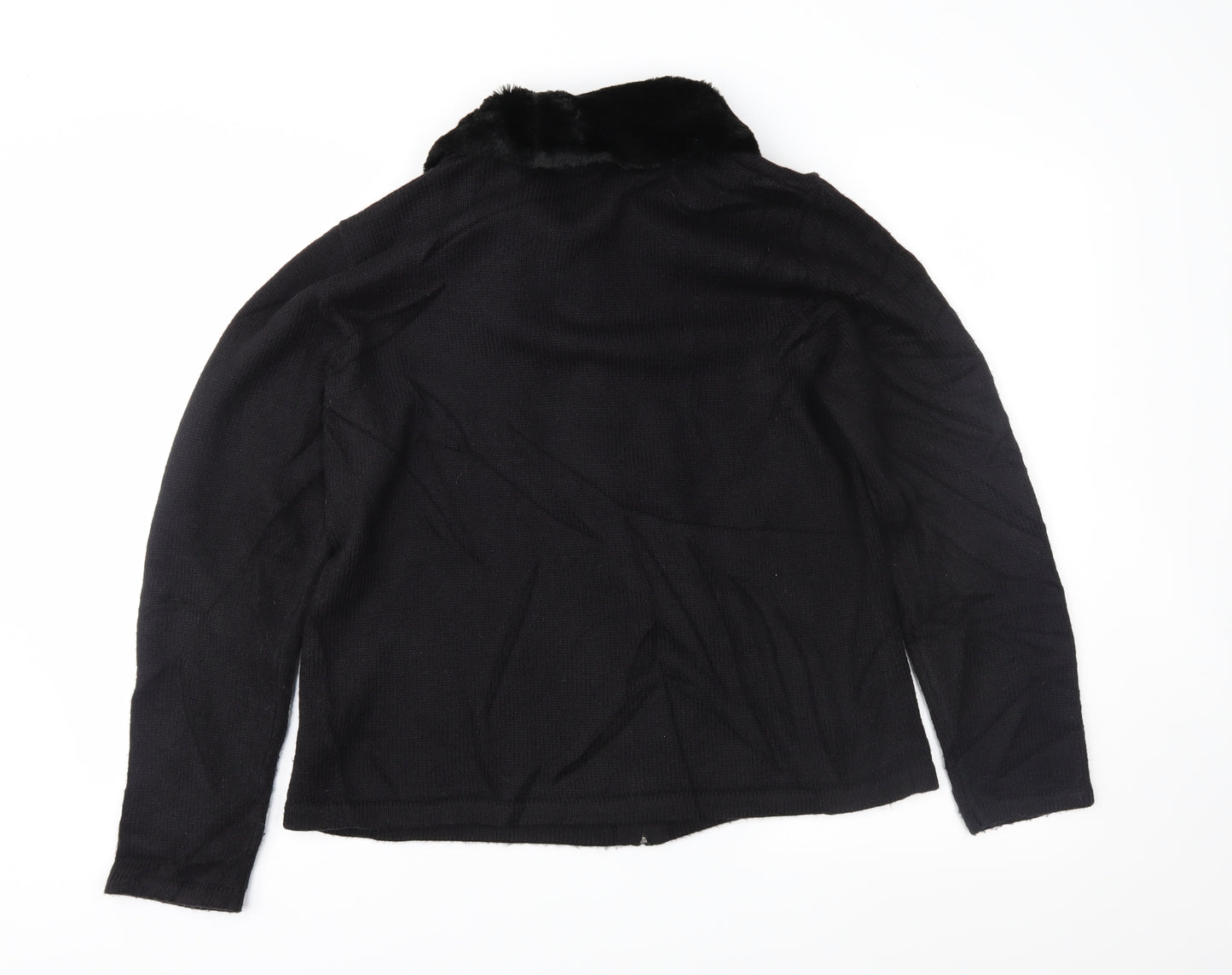 Croft & Barrow Womens Black   Full Zip Jumper Size M