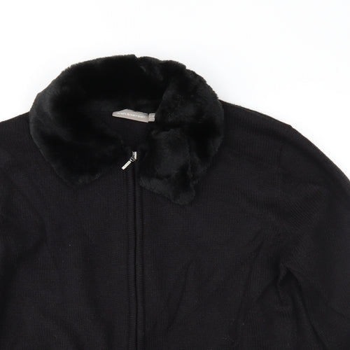 Croft & Barrow Womens Black   Full Zip Jumper Size M