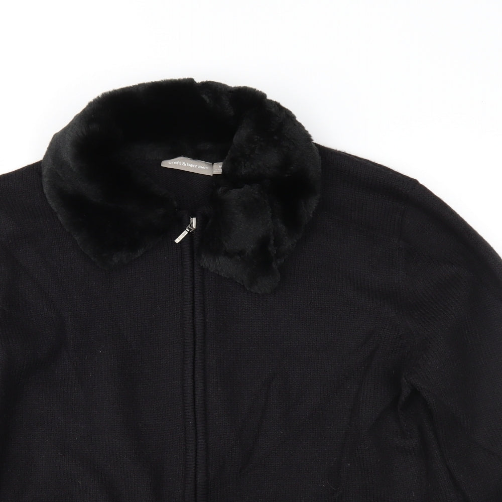 Croft & Barrow Womens Black   Full Zip Jumper Size M