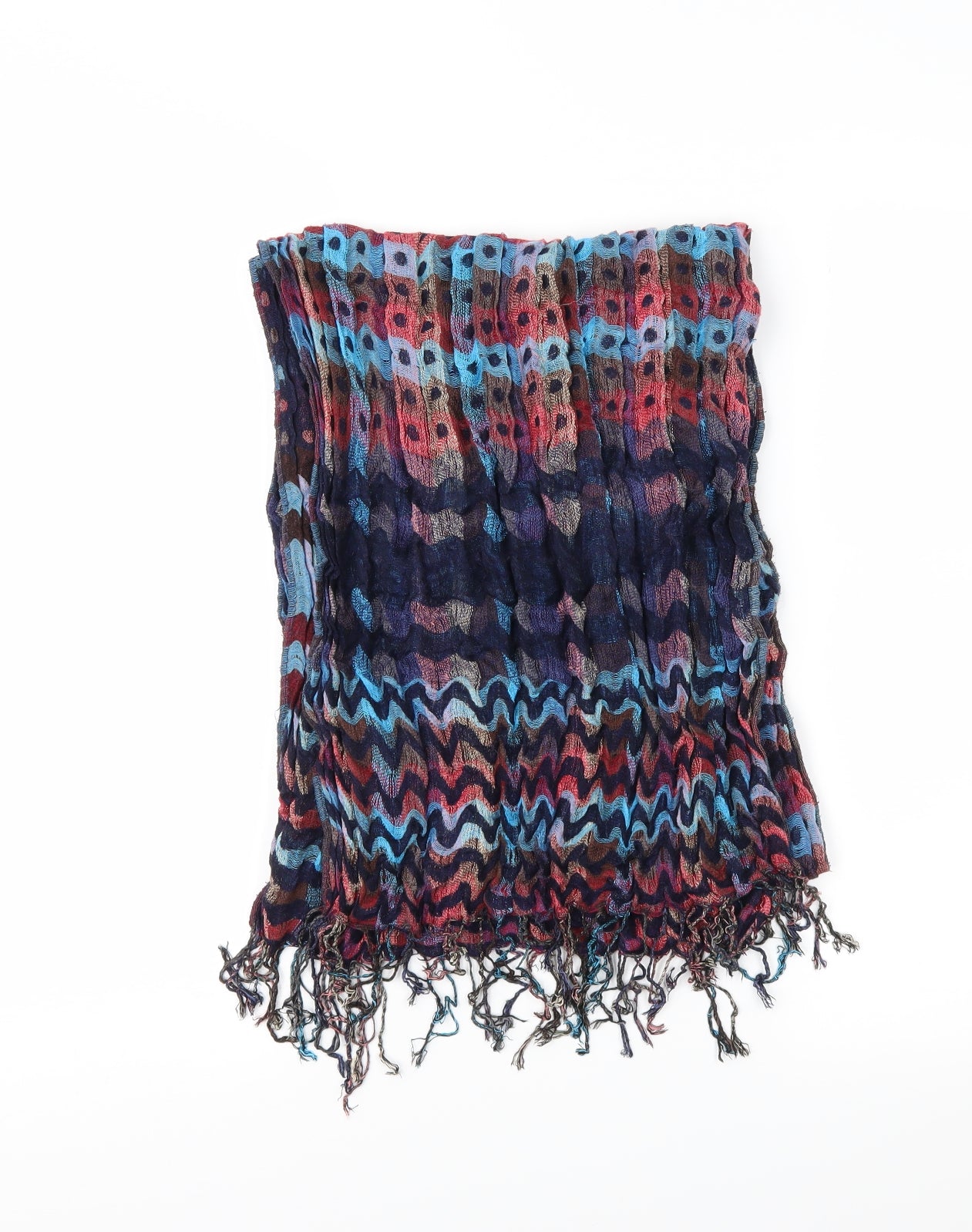 Preworn Womens Blue Striped   Scarf