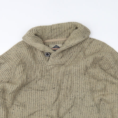 NEXT Mens Brown   Henley Jumper Size XL