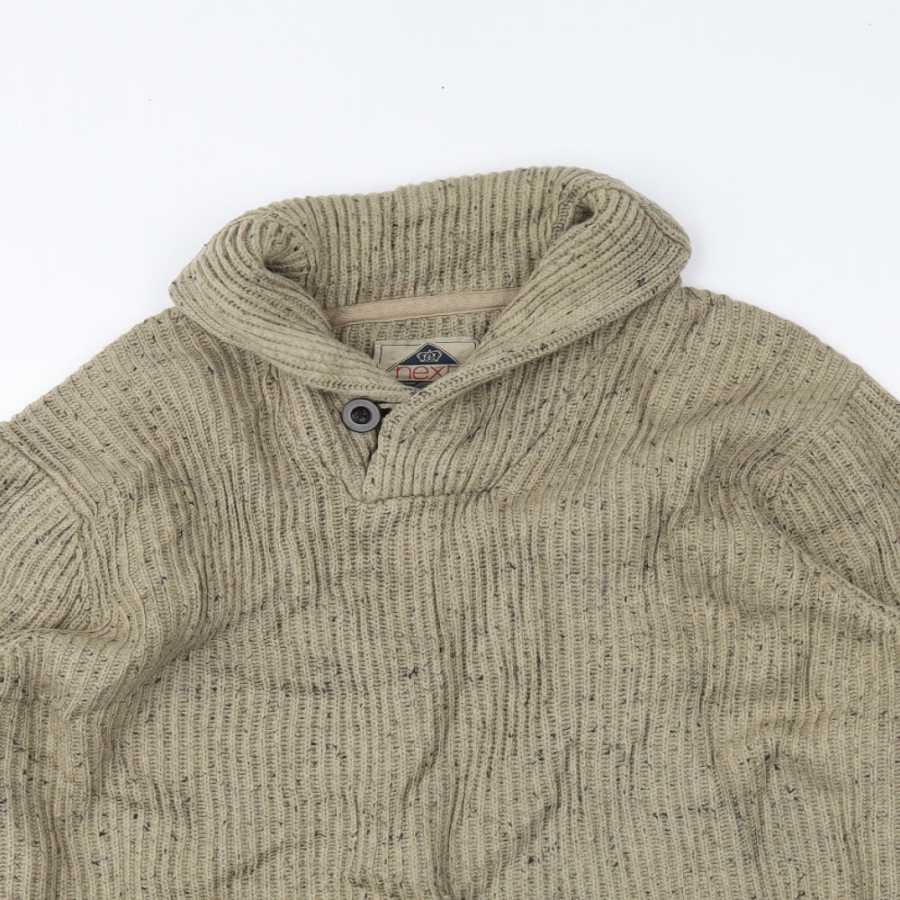 NEXT Mens Brown   Henley Jumper Size XL