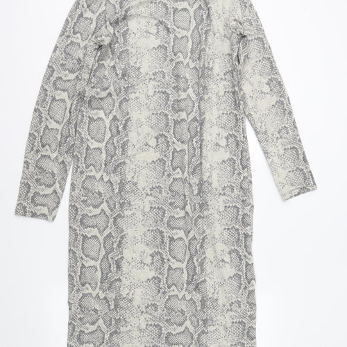 M&Co Womens Beige Animal Print  Jumper Dress  Size 12