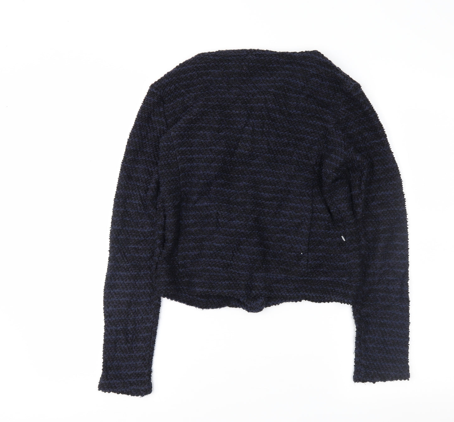 H&M Womens Blue Striped  Full Zip Jumper Size S