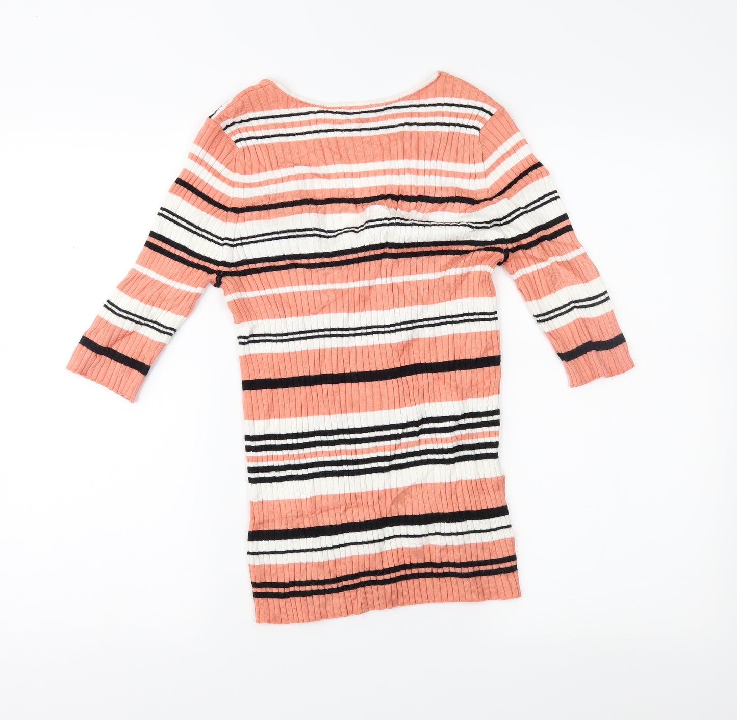 Express Womens Pink Striped  Basic Blouse Size M