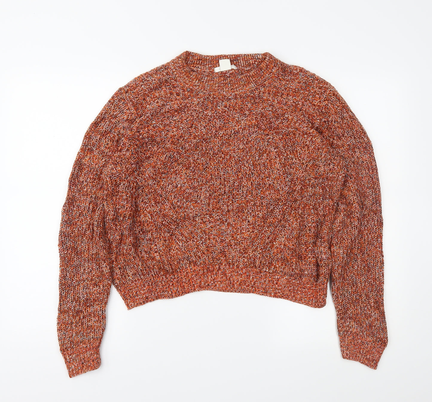 H&M Womens Orange   Pullover Jumper Size M