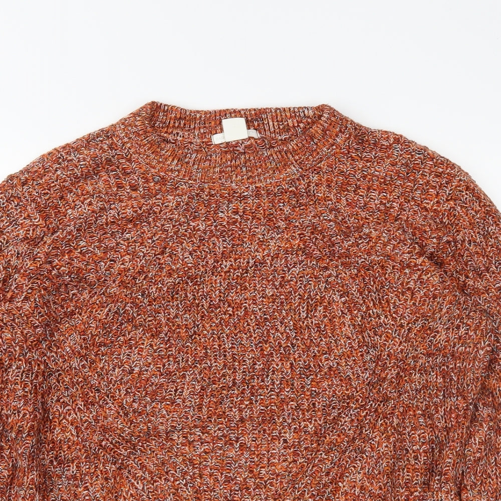H&M Womens Orange   Pullover Jumper Size M