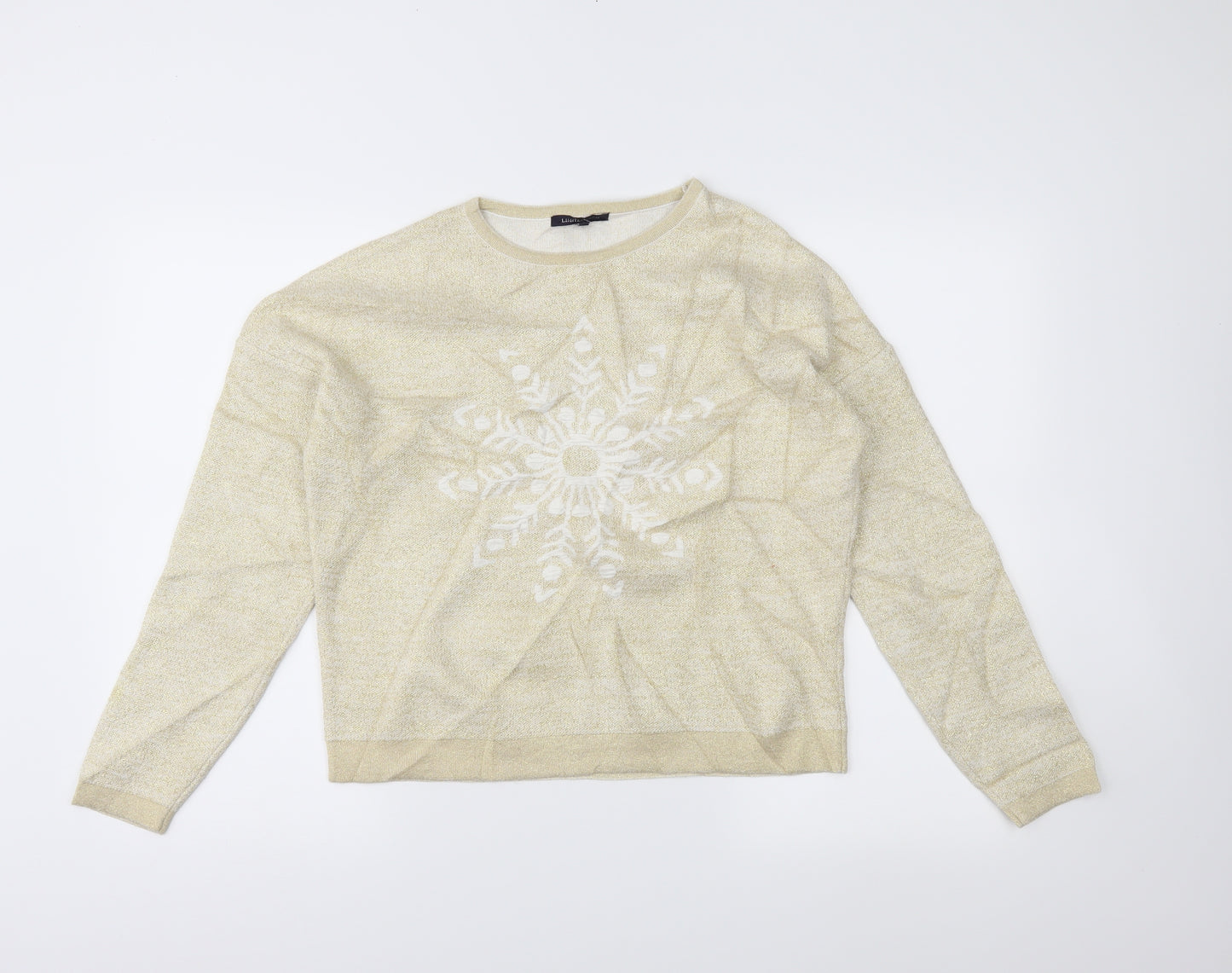 m&s Womens Ivory   Pullover Jumper Size 12  - CHRISTMAS