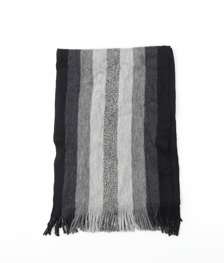 Preworn Mens Grey Striped  Scarf  One Size