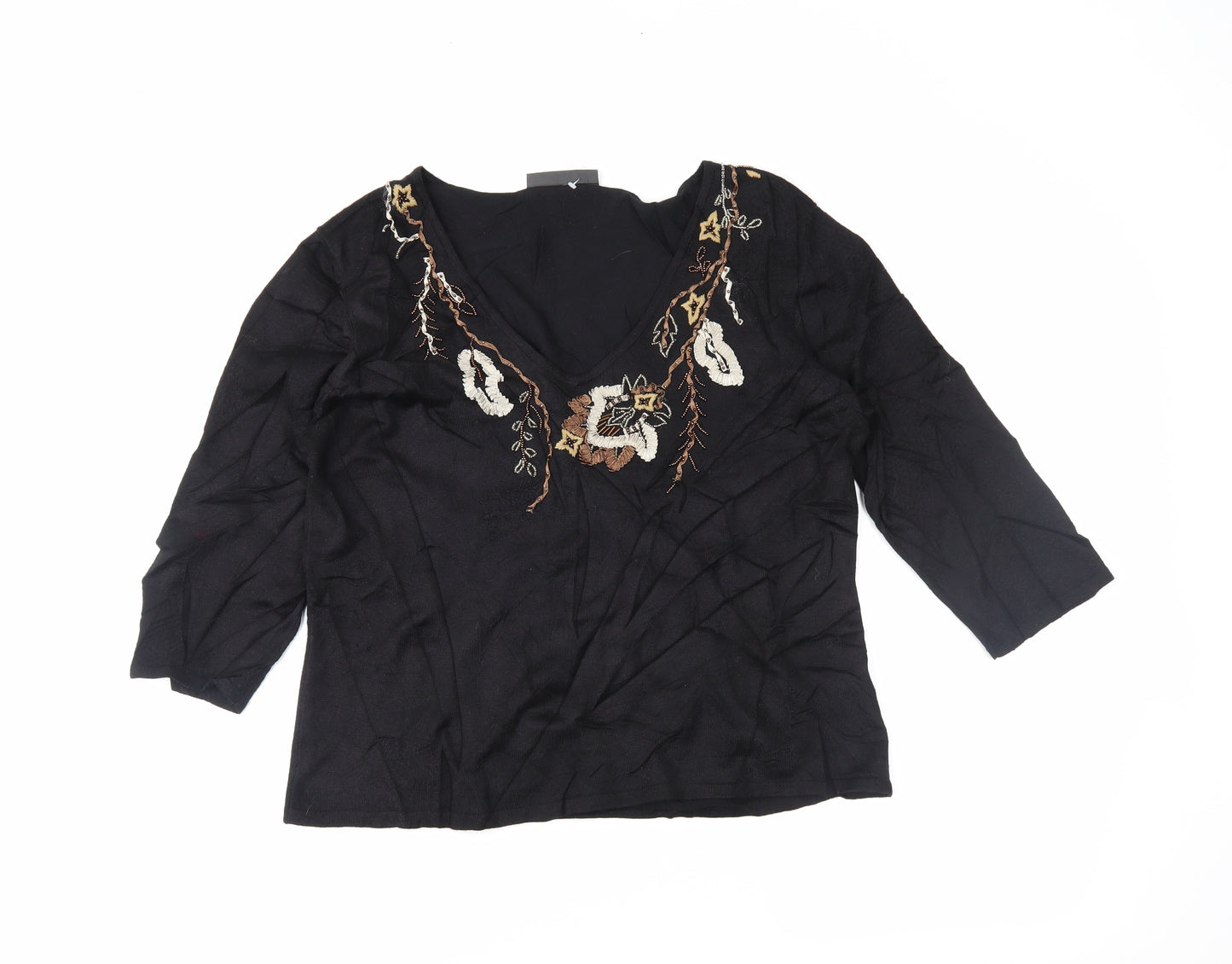 Alex & co Womens Black   Tunic Jumper Size 16