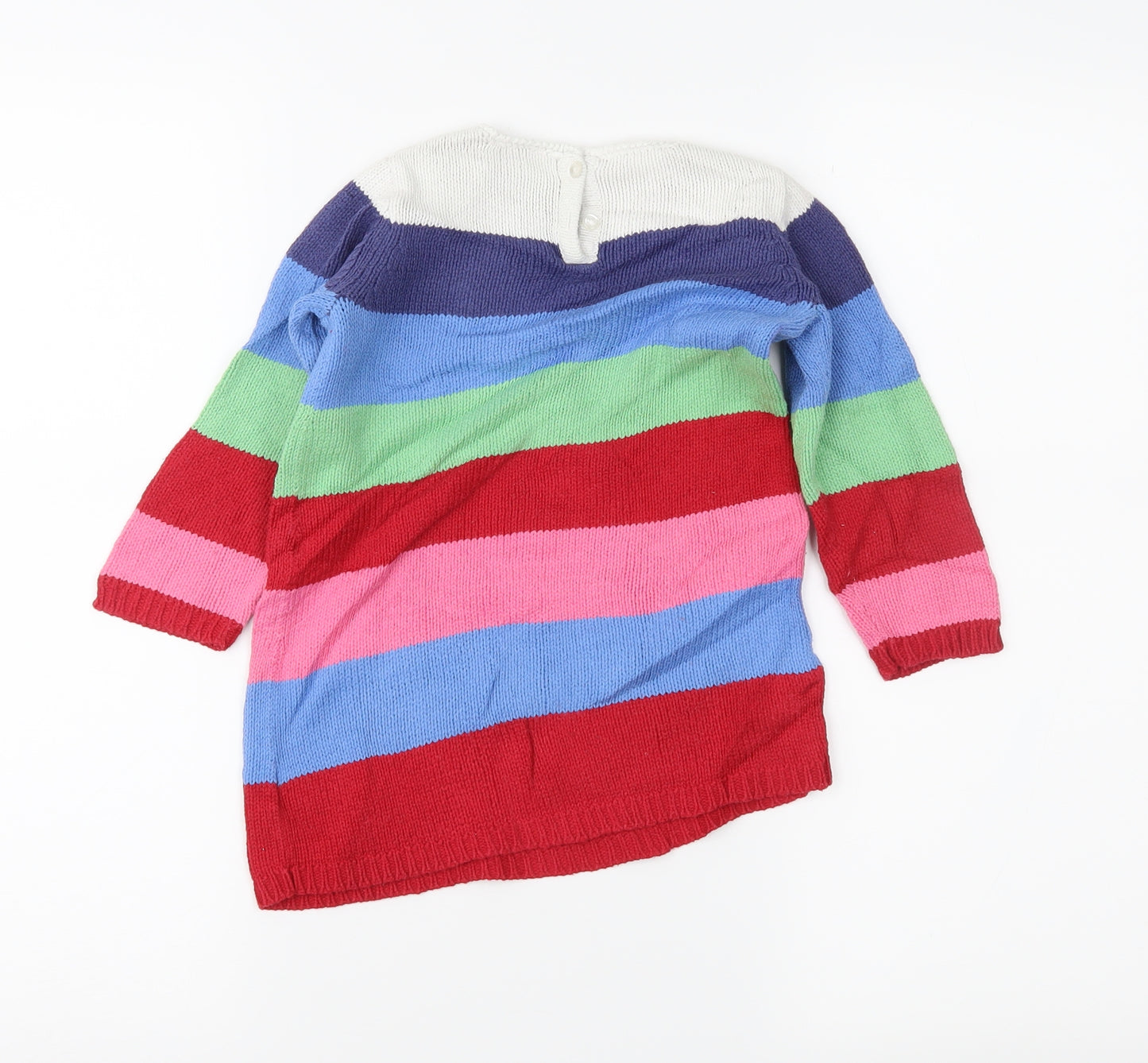 NEXT Girls Blue Striped  Pullover Jumper Size 12-18 Months