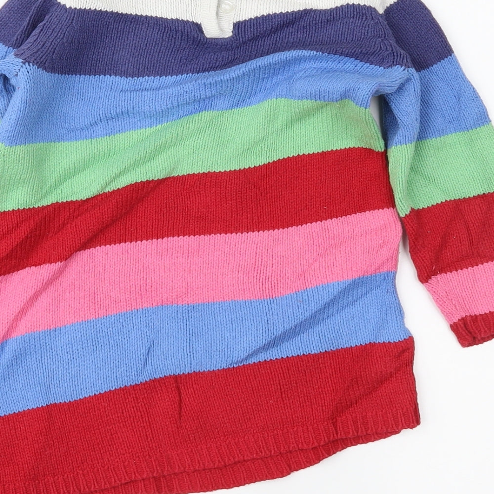 NEXT Girls Blue Striped  Pullover Jumper Size 12-18 Months