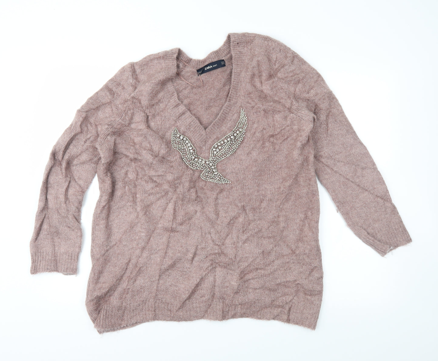 Zara Womens Pink   Pullover Jumper Size M