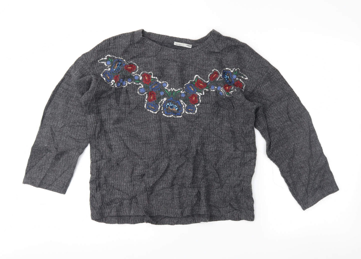 Zara Womens Grey   Pullover Jumper Size M