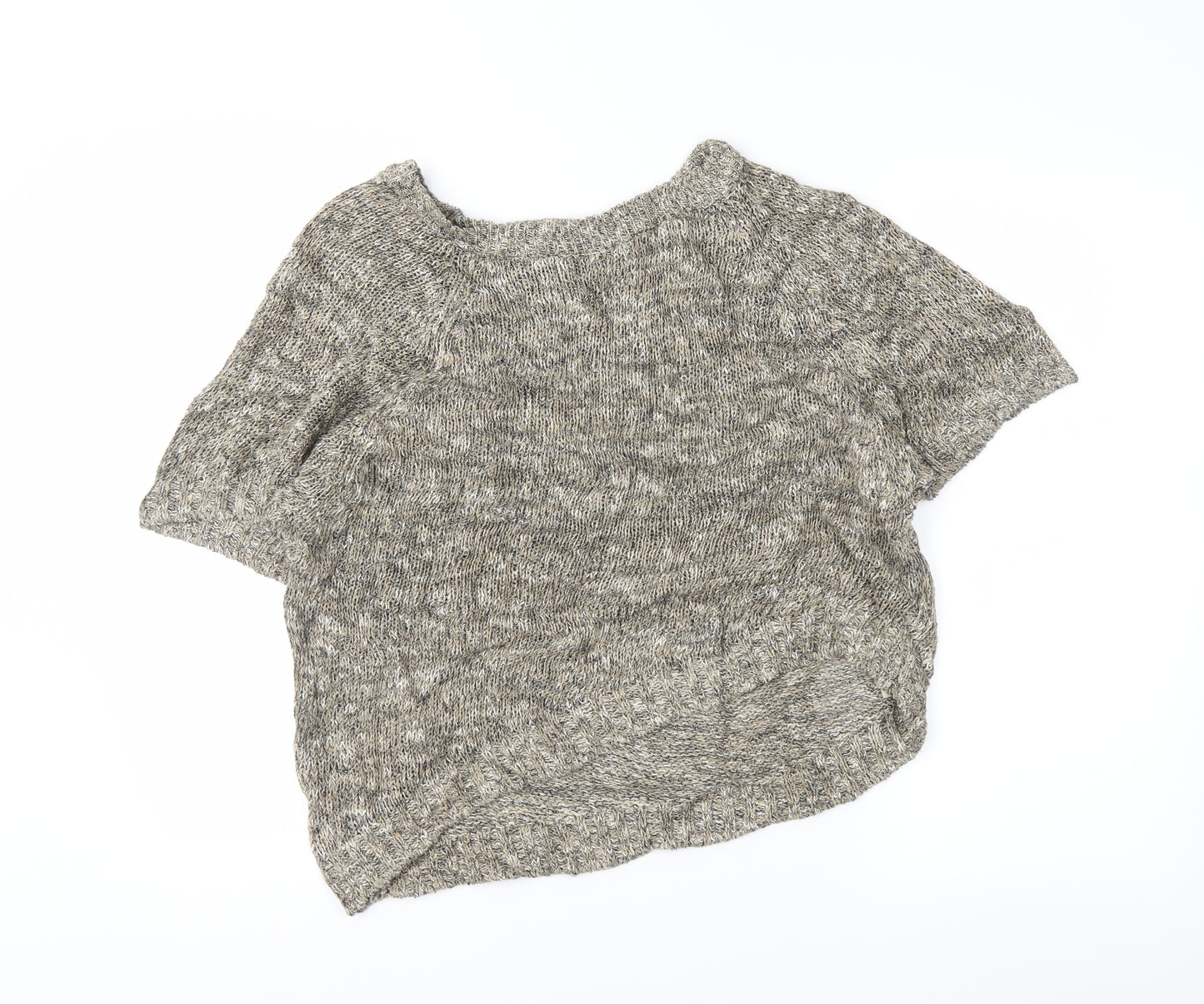 Massimo Dutti Womens Brown Herringbone  Pullover Jumper Size S