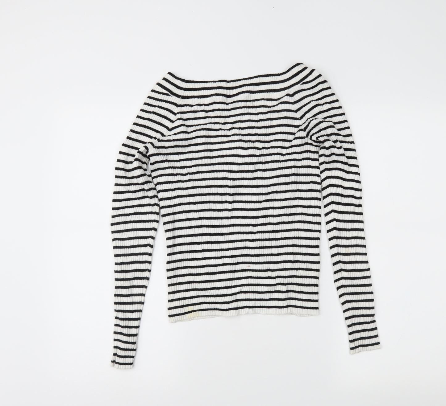 H&M Womens Black Striped  Tunic Jumper Size M
