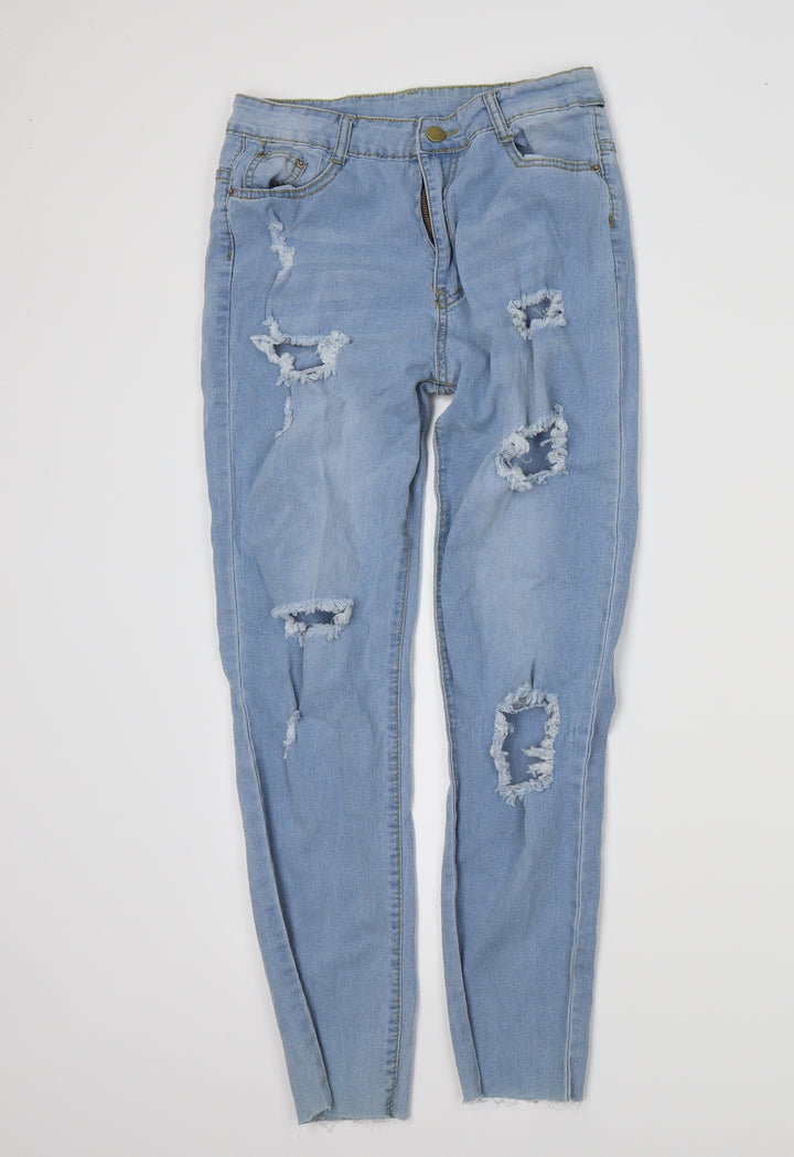 Preworn Womens Blue Skinny Jeans Size M L27 in