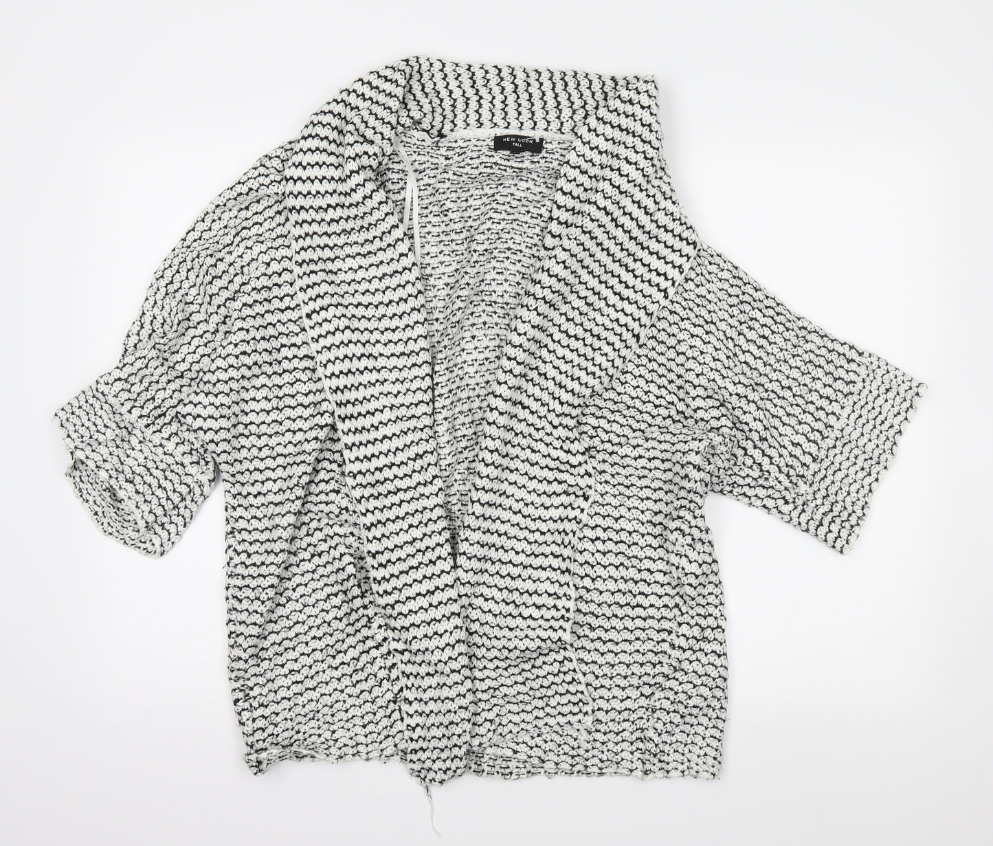 newlook Womens White Striped  Wrap Jumper Size 10