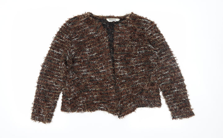 Venezia Womens Brown Cardigan Jumper Size 10