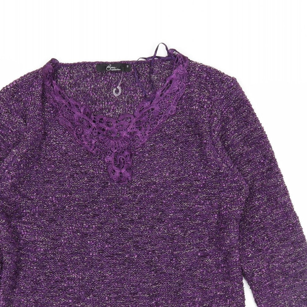 BM Womens Purple   Pullover Jumper Size S