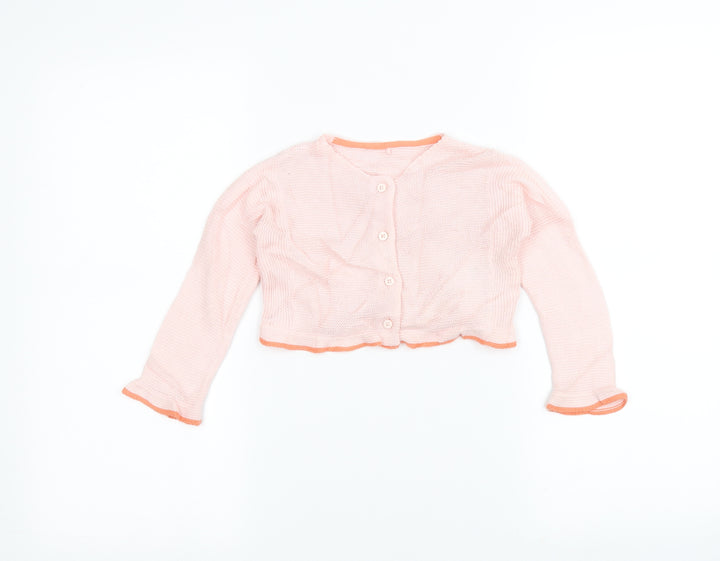 Marks and Spencer Baby Pink Knit Cardigan Jumper Size 18-24 Months